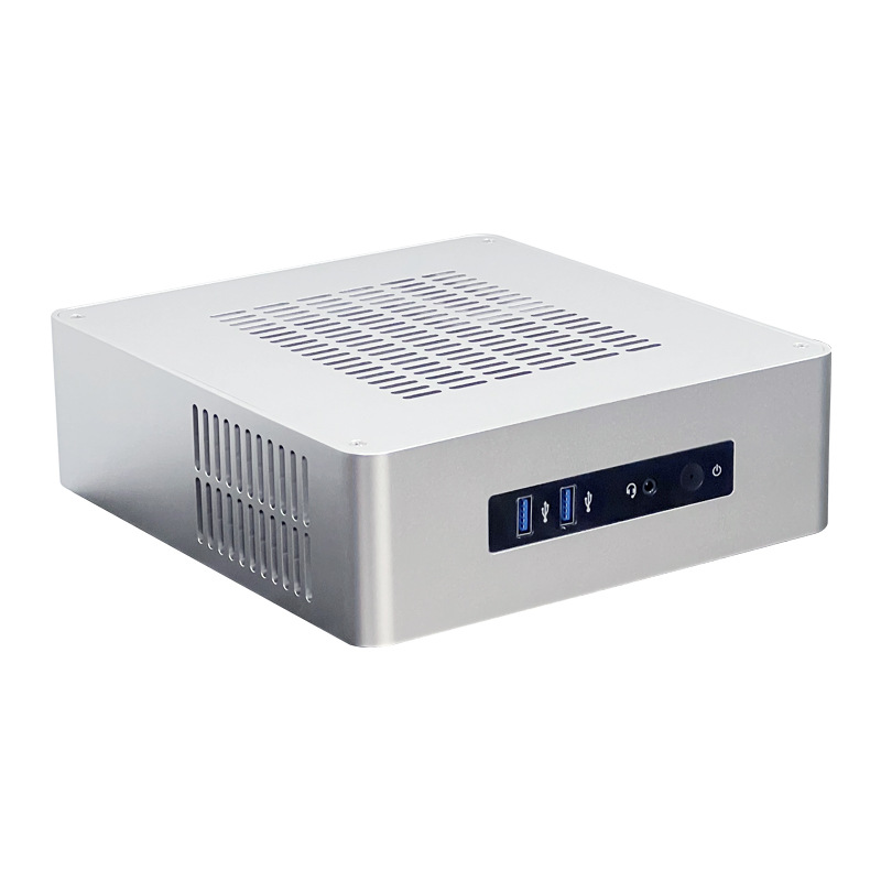 Aluminum Case 65 - อลูมิเนียมทั้งหมดแชสซีคอมพิวเตอร์เดสก์ท็อปขนาดเล็กกรณี PSU HTPC Mini itx pc
