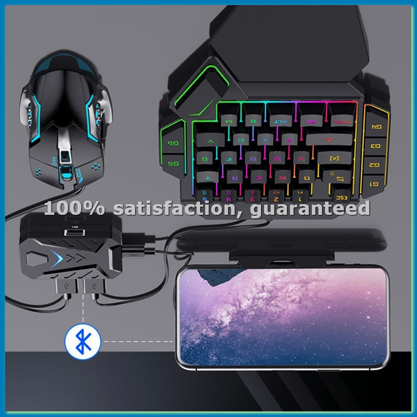 Gaming Keyboard And Mouse Converter For Mobile - อะแดปเตอร์แปลงคีย์บอร์ดและเมาส์สำหรับเล่นเกมแบบพกพา MIX PRO คีย์บอร์ดและเมาส์เกมมิ่งคอมโบ-A32R