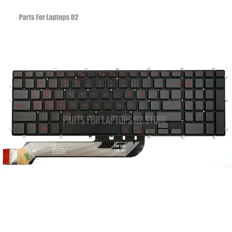 Gaming Keyboard Backlit - D ใหม่สำหรับเดลล์ G3-3579 G3-3779 G5-5587 G7-7588