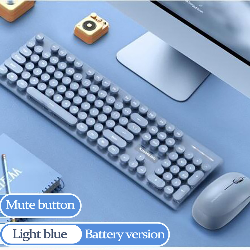 Gaming Keyboard And Mouse Combo Wireless - ชุดคีย์บอร์ดและเมาส์ไร้สาย UTHAI N600 2.4G สำหรับสำนักงาน ธุรกิจ