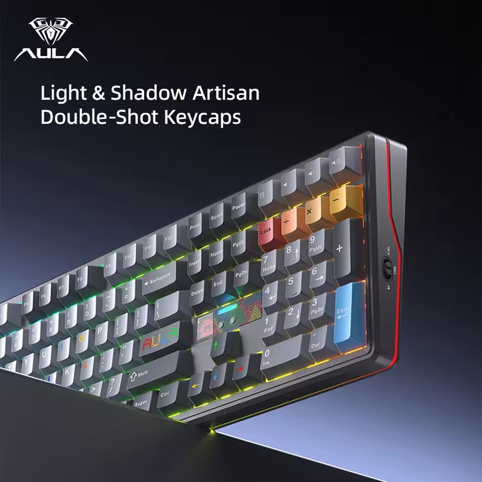 คีย์บอร์ดเกมมิ่งไร้สาย Aula F1 - Gaming Keyboard Hot Swappable บทวิจารณ์และราคา