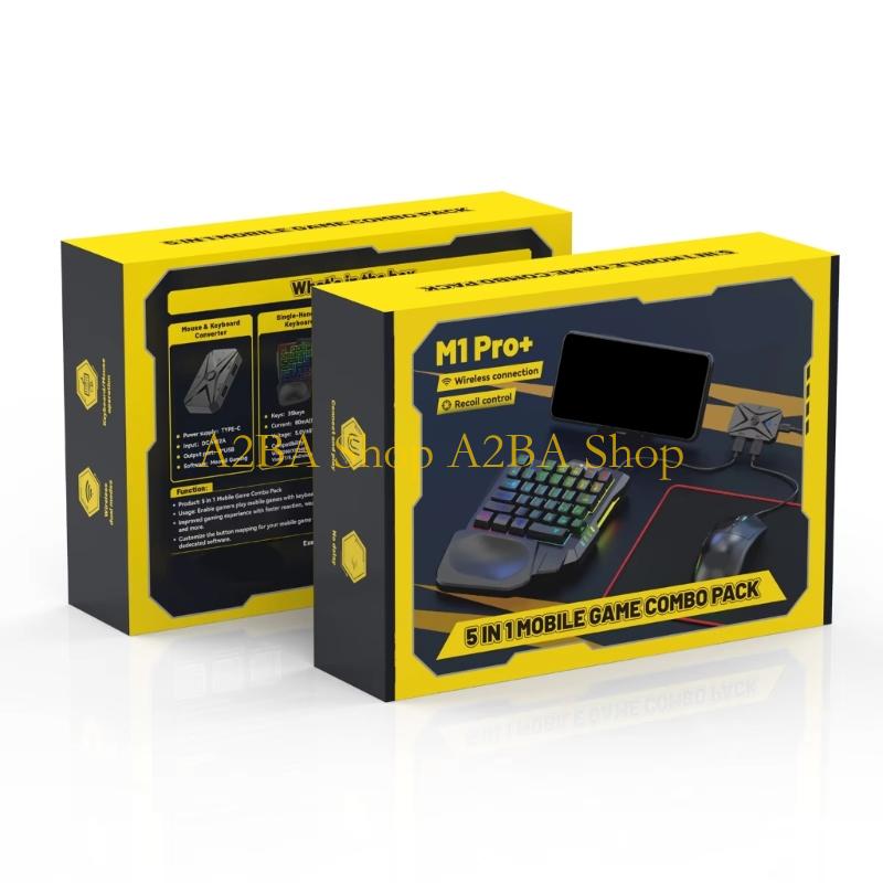 A2BA คีย์บอร์ดไร้สายและตัวแปลง - Gaming Keyboard And Mouse Converter For Mobile บทวิจารณ์และราคา