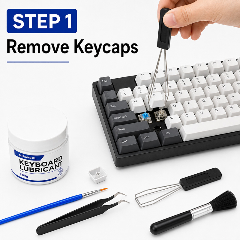 ชุดหล่อลื่นคีย์บอร์ด MIRAVEXL  - Gaming Keyboard That Is Quiet บทวิจารณ์และราคา