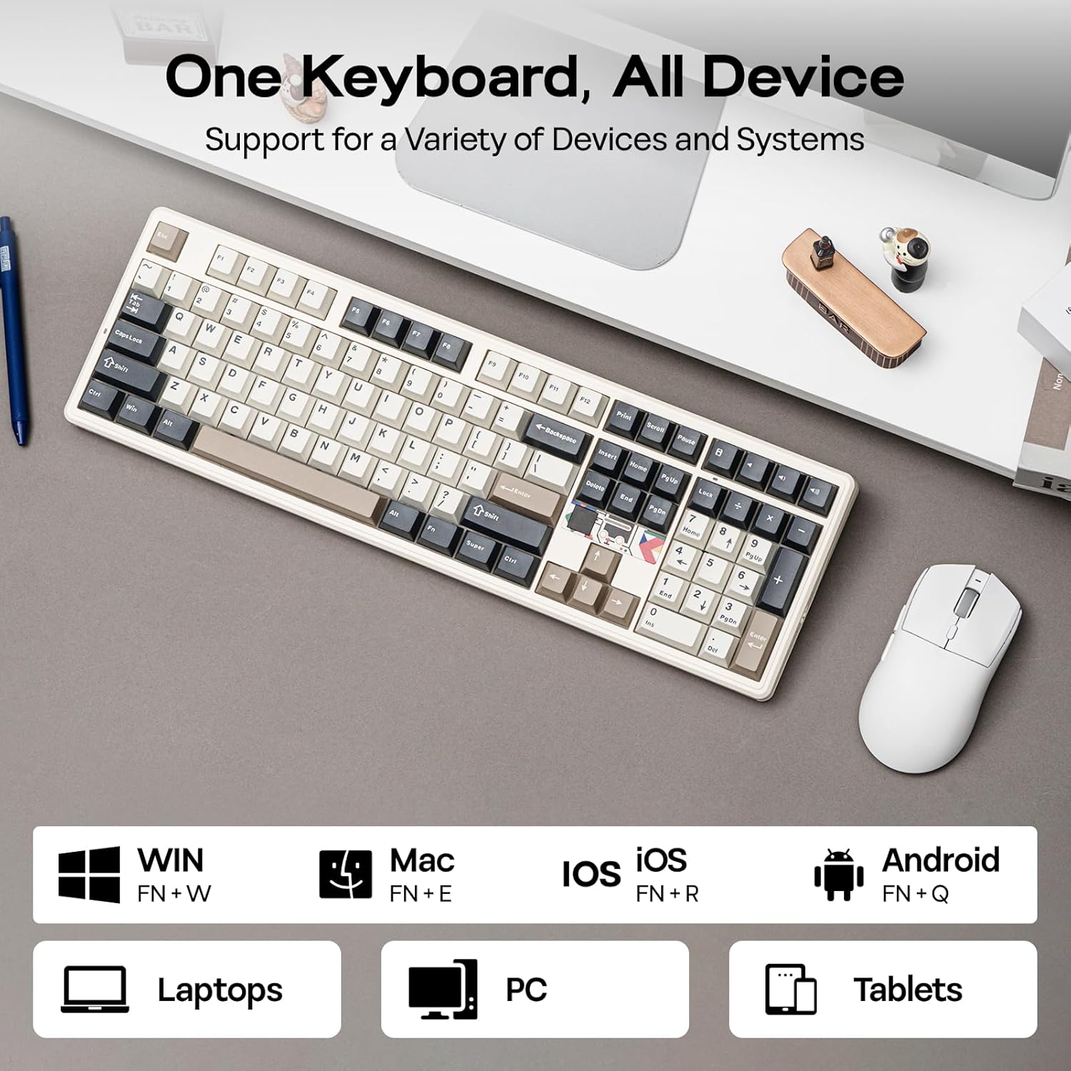 คีย์บอร์ดเกมมิ่งไร้สาย Aula F1 - Gaming Keyboard Hot Swappable บทวิจารณ์และราคา