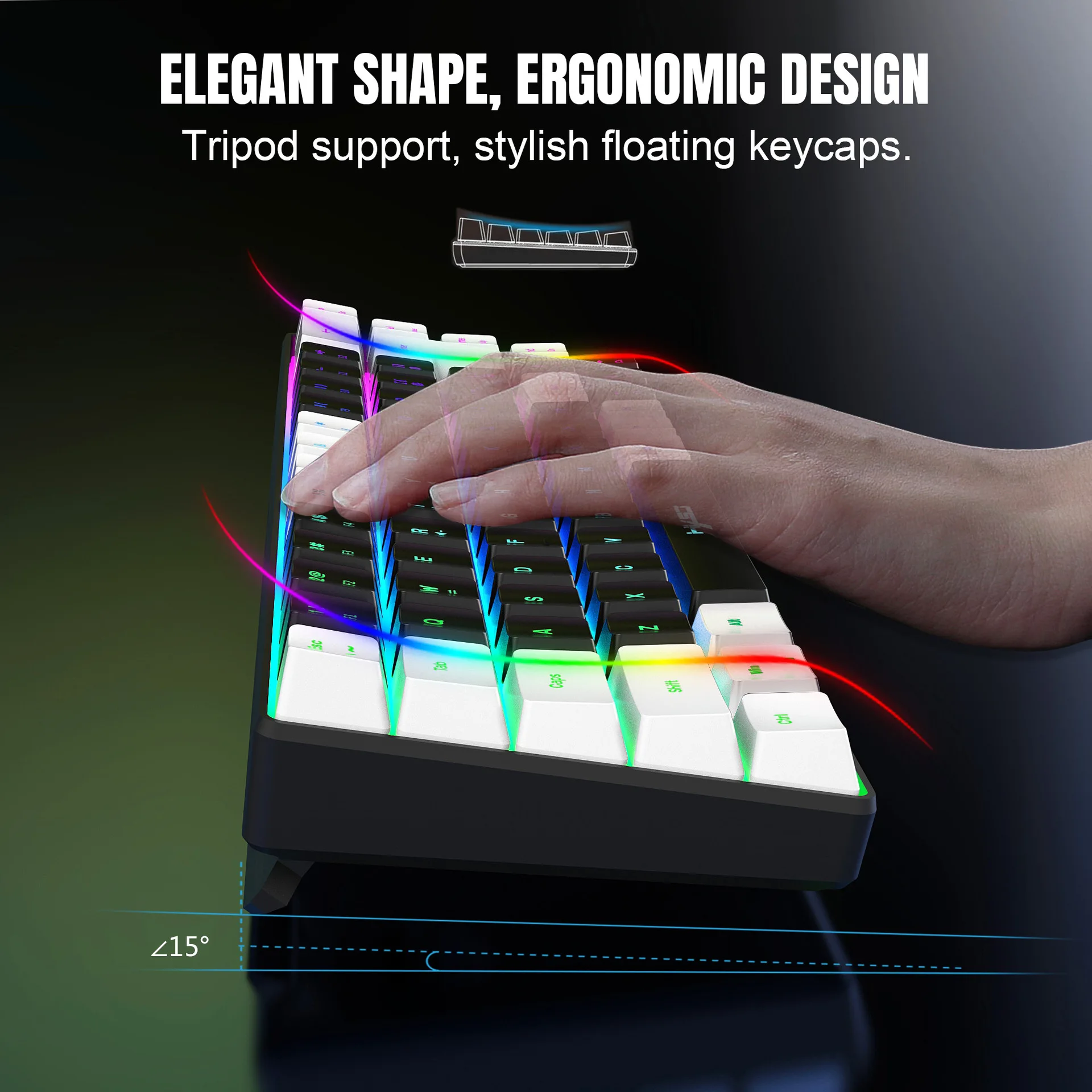 ชุดคีย์บอร์ดและเมาส์พร้อมไฟแบ็ - Gaming Keyboard And Mouse Combo Wireless บทวิจารณ์และราคา