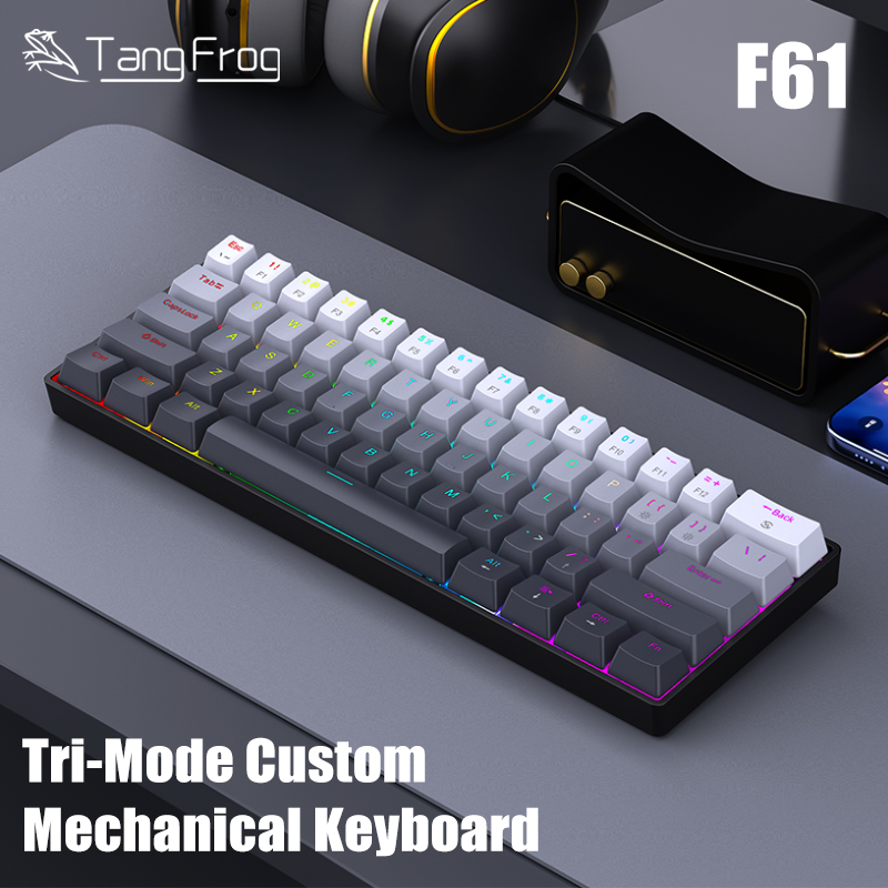 คีย์บอร์ดแบบกลไก F61 รองรับสาม - Gaming Keyboard Hot Swappable บทวิจารณ์และราคา
