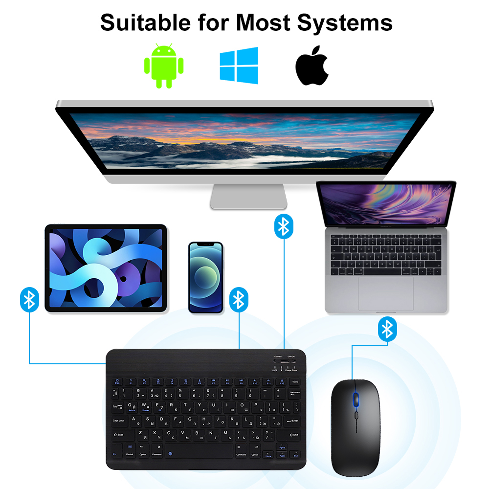 คีย์บอร์ดบลูทูธและเมาส์สําหรับ - Gaming Keyboard And Mouse Combo Wireless บทวิจารณ์และราคา