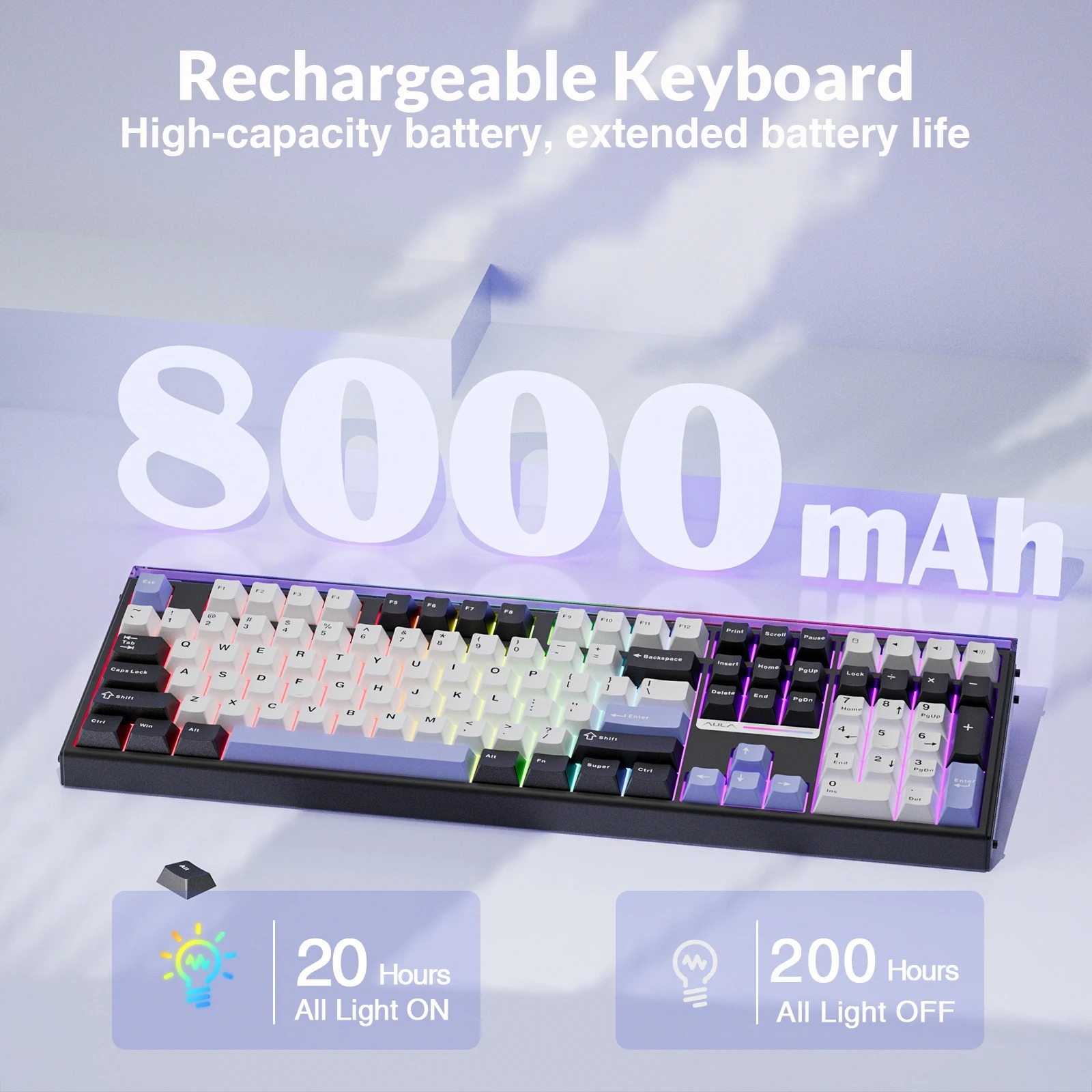 คีย์บอร์ดกลไก AULA H108 แบบสาม - Gaming Keyboard Hot Swappable บทวิจารณ์และราคา