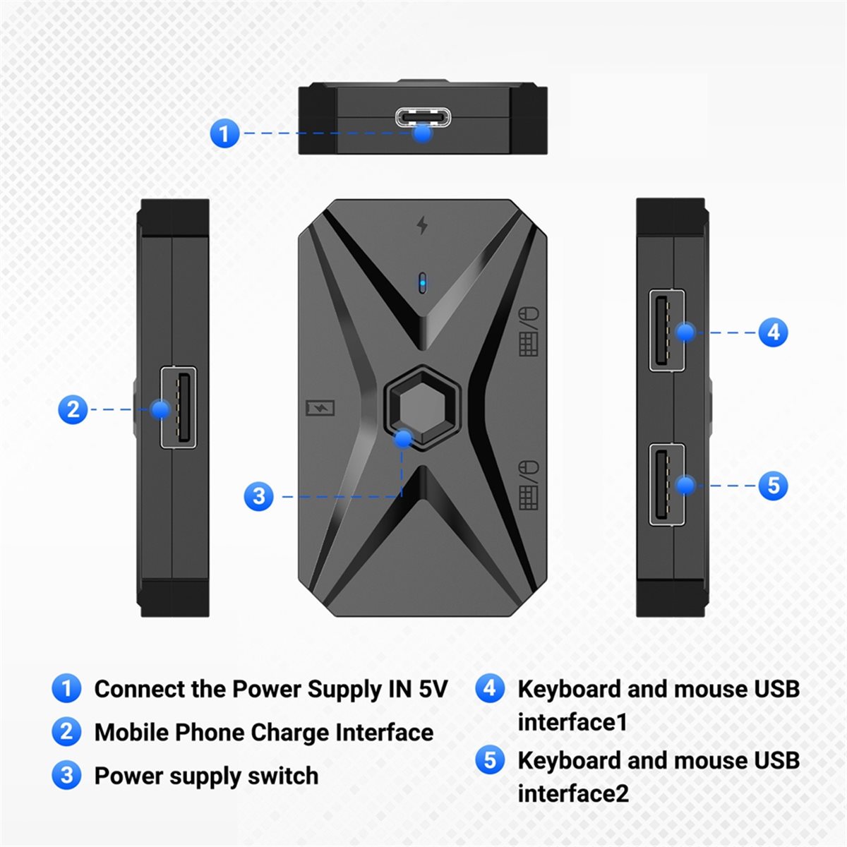 # 48Y (สีดำ) ชุดแปลงสัญญาณสำหร - Gaming Keyboard And Mouse Converter For Mobile บทวิจารณ์และราคา