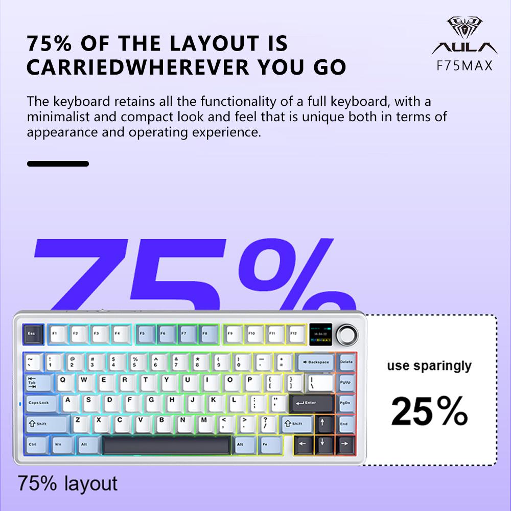 คีย์บอร์ดเกมมิ่งแบบกลไก AULA F - Gaming Keyboard Hot Swappable บทวิจารณ์และราคา