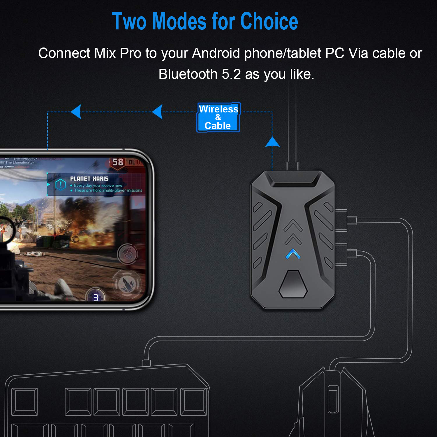 ชุดคีย์บอร์ดและเมาส์สำหรับเล่น - Gaming Keyboard And Mouse Converter For Mobile บทวิจารณ์และราคา