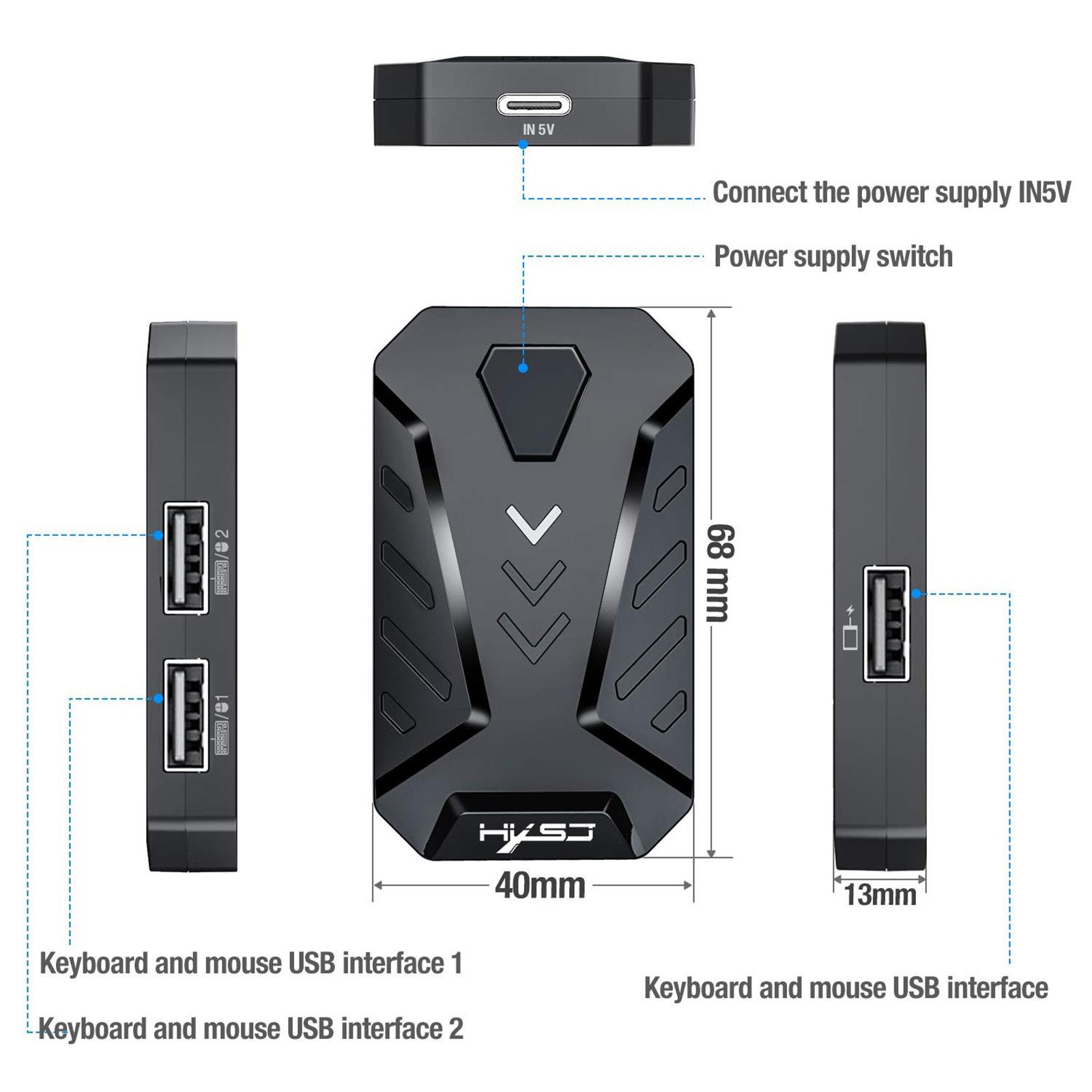 ตัวแปลงเมาส์คีย์บอร์ดสำหรับเล่ - Gaming Keyboard And Mouse Converter For Mobile บทวิจารณ์และราคา