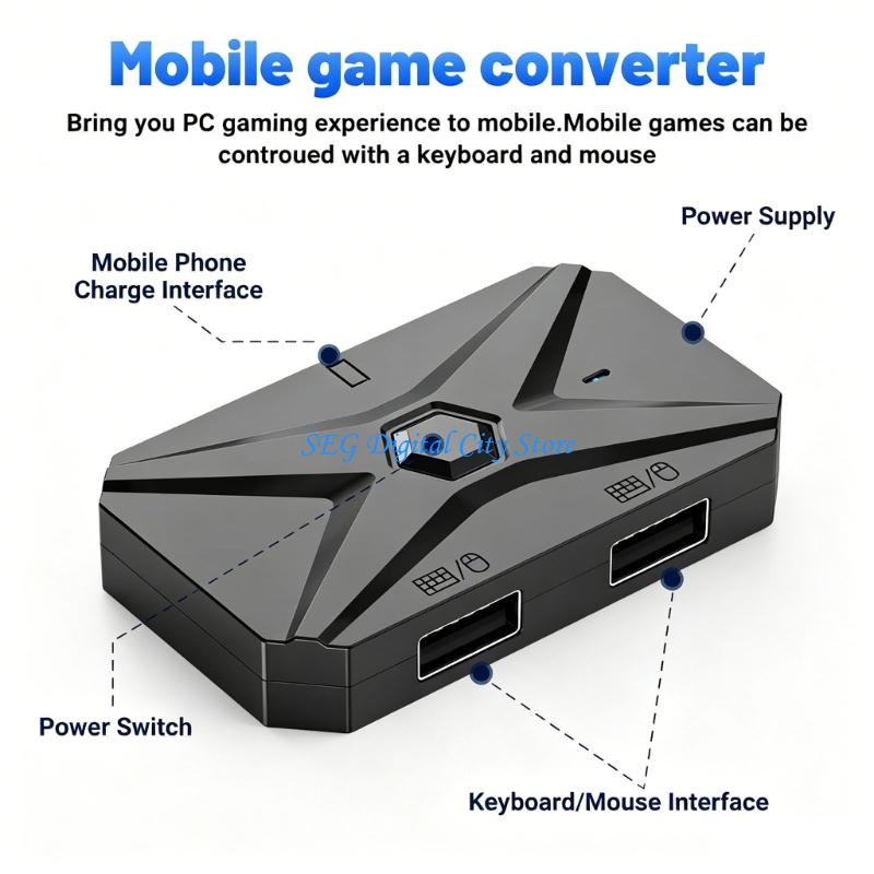 U75B คีย์บอร์ดเกมมือถือ เมาส์  - Gaming Keyboard And Mouse Converter For Mobile บทวิจารณ์และราคา
