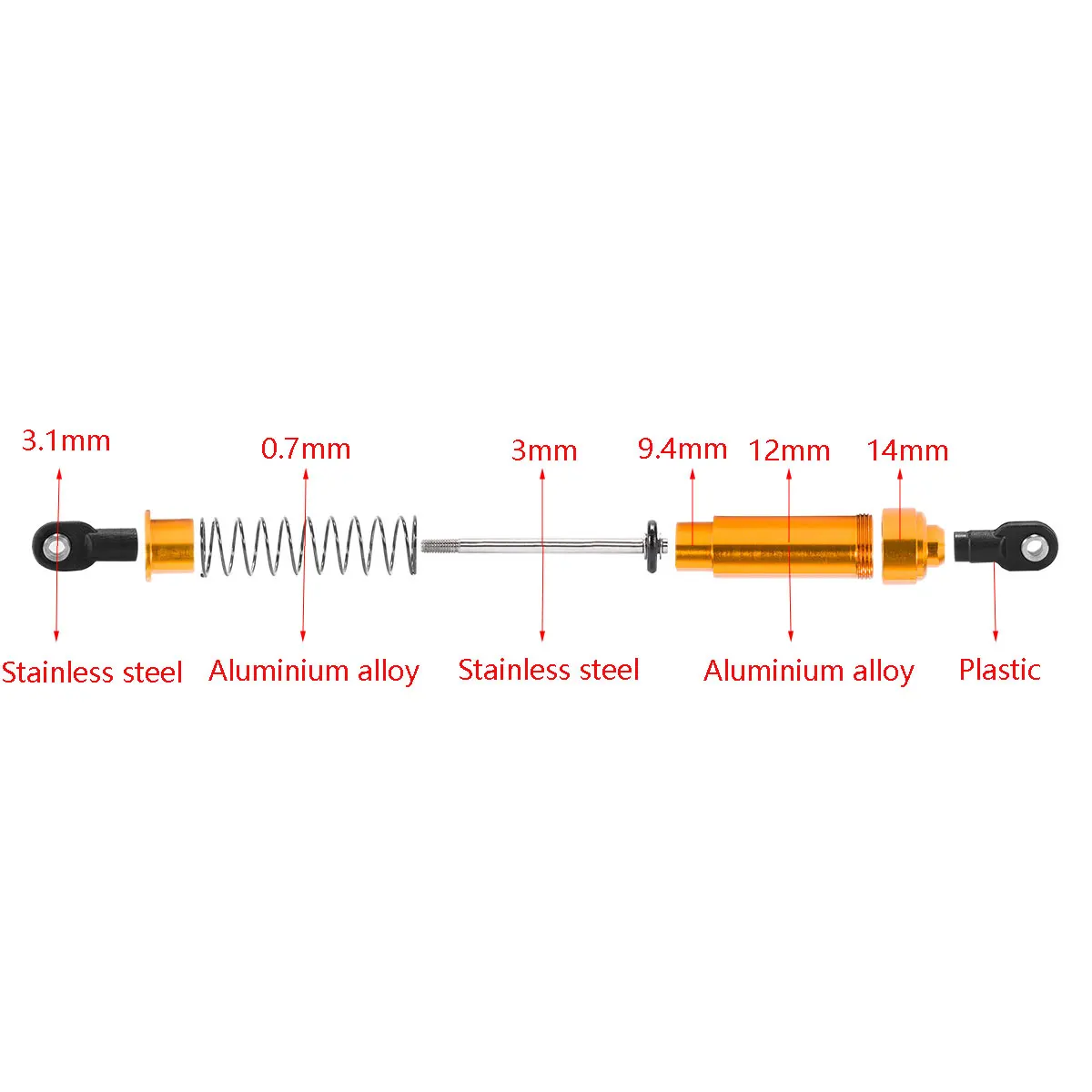 อลูมิเนียม Big Bore Shocks 75/ - Stabilizer Screw In บทวิจารณ์และราคา